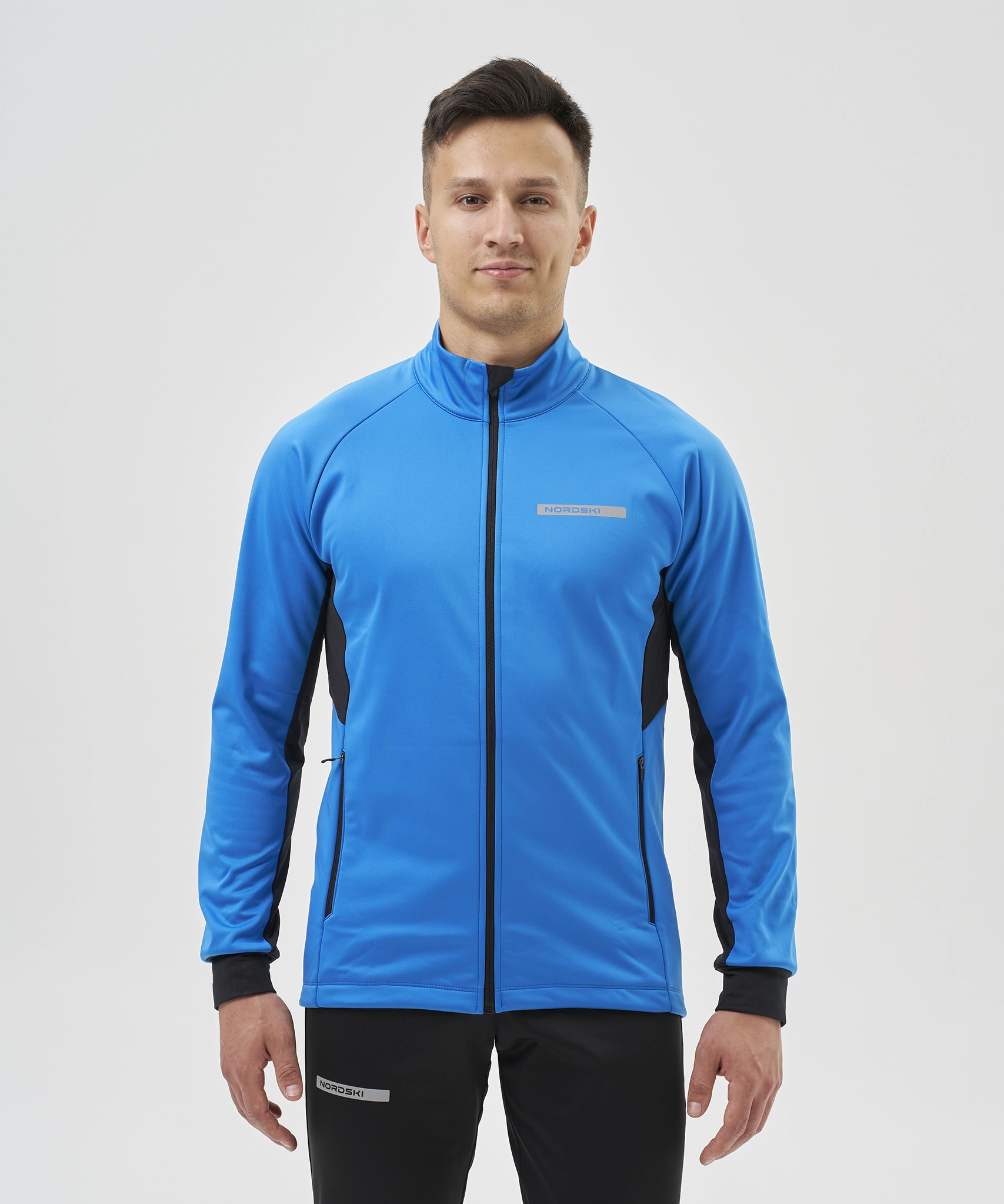 Тренировочная куртка Nordski Core Black/Light Blue