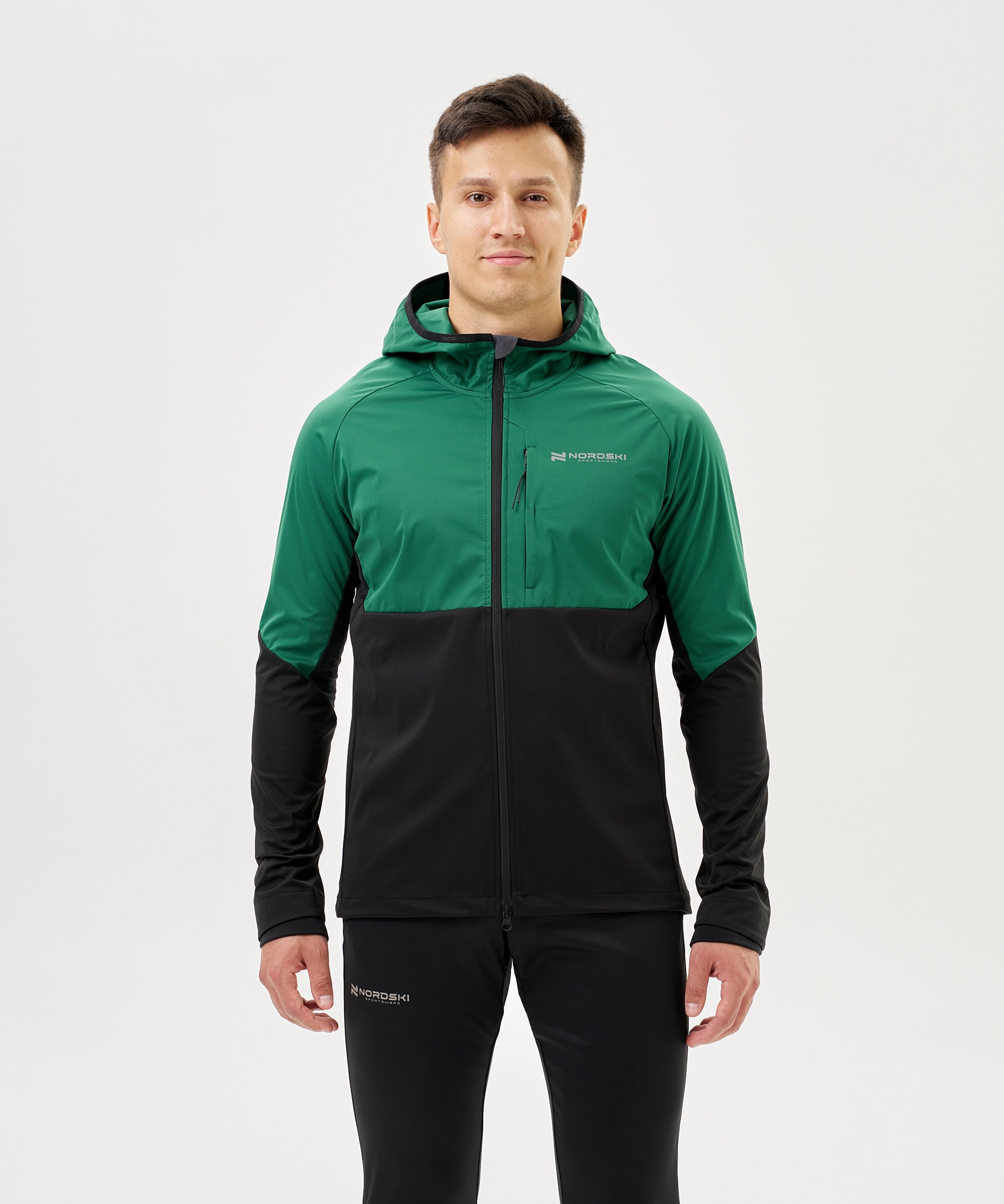Тренировочная куртка Nordski PRO TOUR HOOD Alpine Green/Black