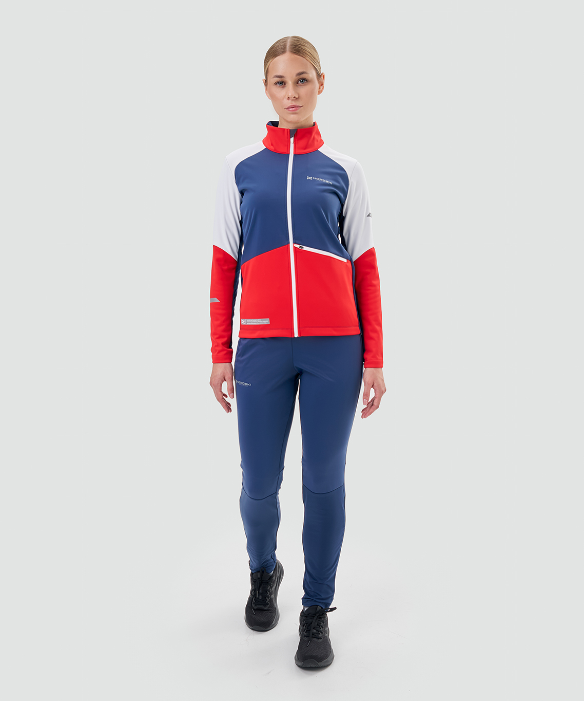 Тренировочная куртка Nordski Pro 2.0 White/Red/Blue W