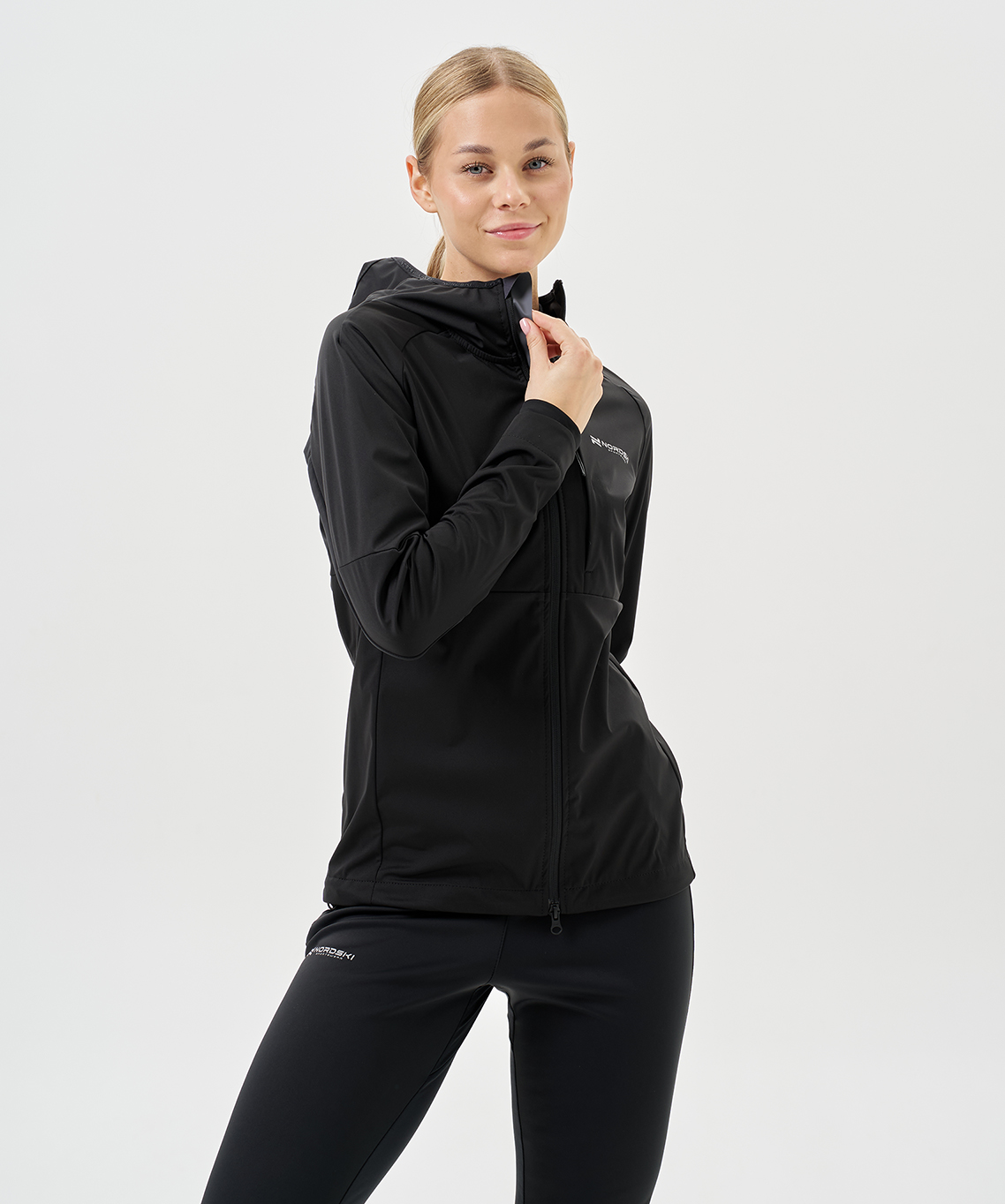 Тренировочная куртка Nordski PRO TOUR HOOD Black W