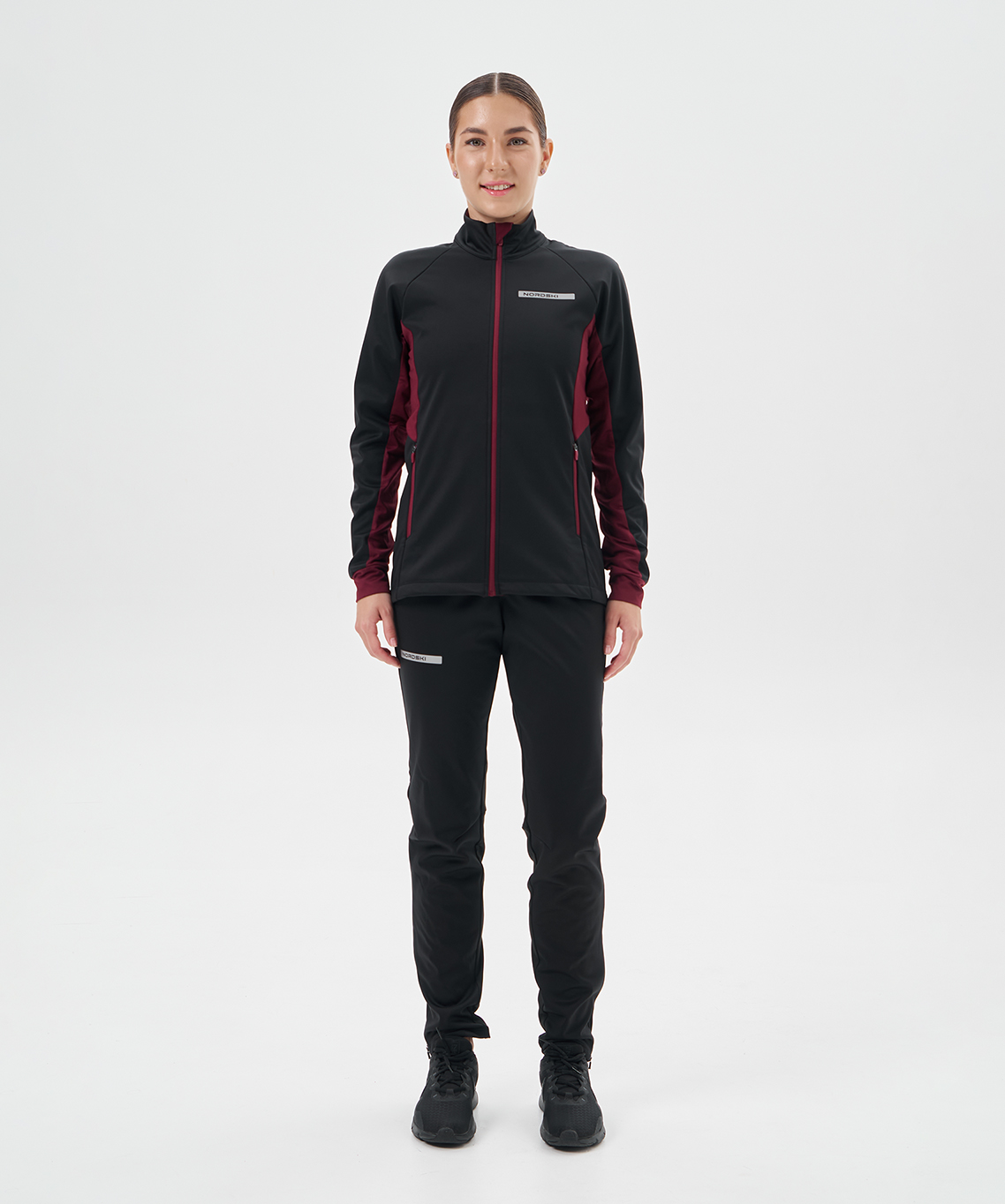 Тренировочная куртка Nordski Core Black/Wine W