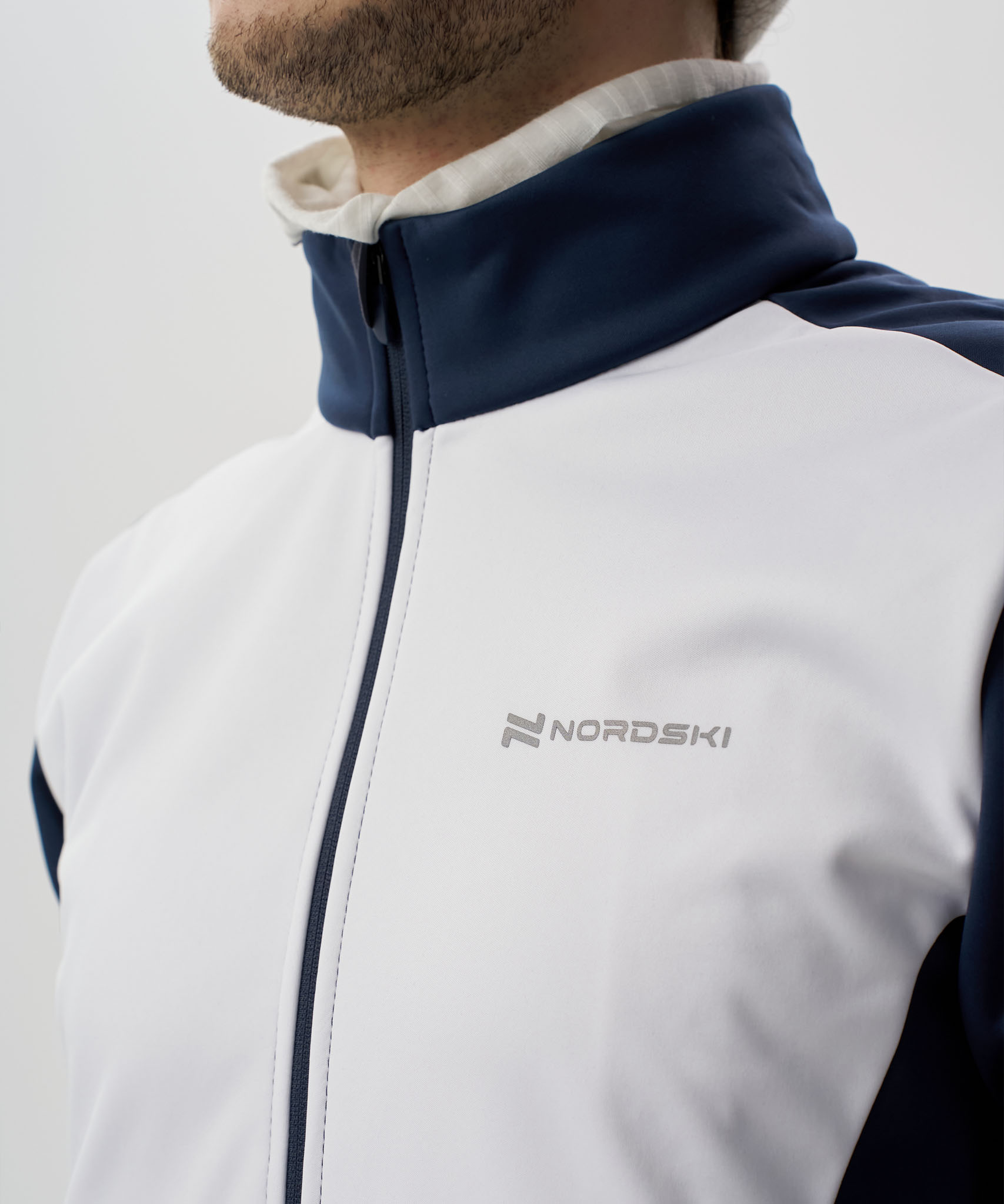 Тренировочная куртка Nordski Advance White/Titan/Black